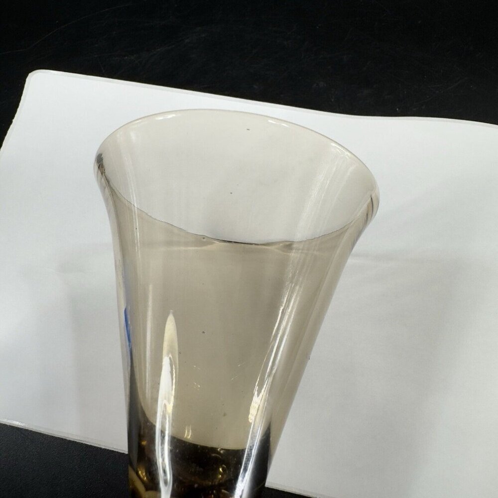 SIMON GATE Smokey Amber Goblet Glasses Spiral Stems Sandvik Orrefors 1920s Set 4 - Picture 11 of 16